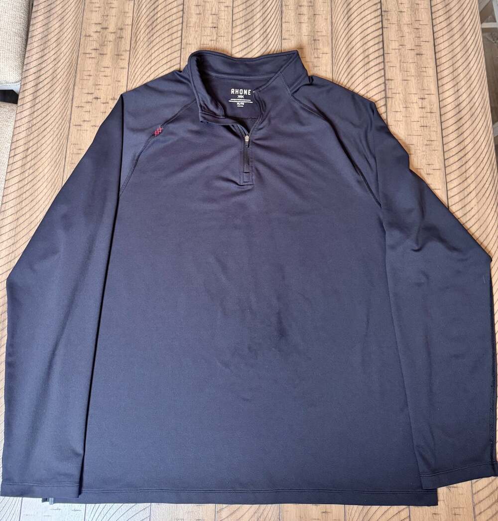 Rhone Men's Quarter Zip Pullover Black Size XL